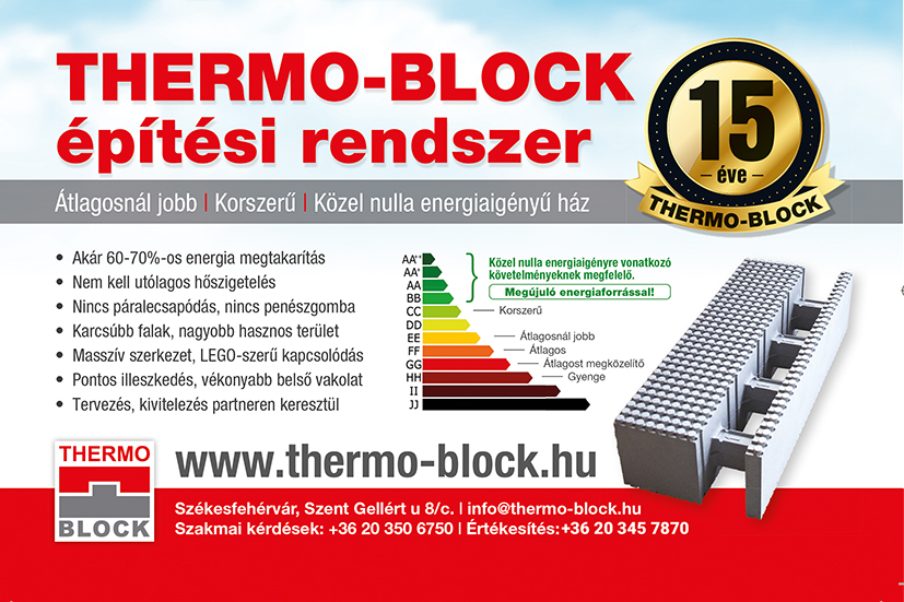 Thermo-Block energiatakarékos építési rendszer gyártás