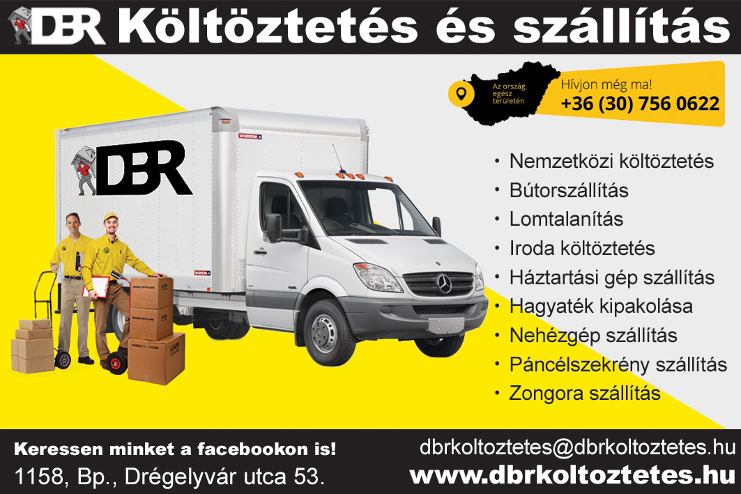 Költöztetés és szállítás, DBR Költöztetés 2021