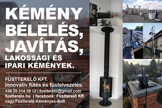 Kémény bélelés, javítás, lakossági és ipari kémények. FÜSTTERELŐ KFT.