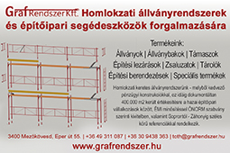 ÁLLVÁNYOK, TÁMASZOK, ZSALUZATOK, TÁROLÓK, Gráf Rendszer Kft.