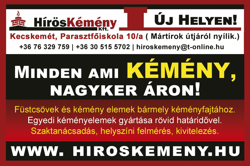 KÉMÉNY, FÜSTCSŐ, KÉMÉNYELEM, Hírös Kémény Kft.