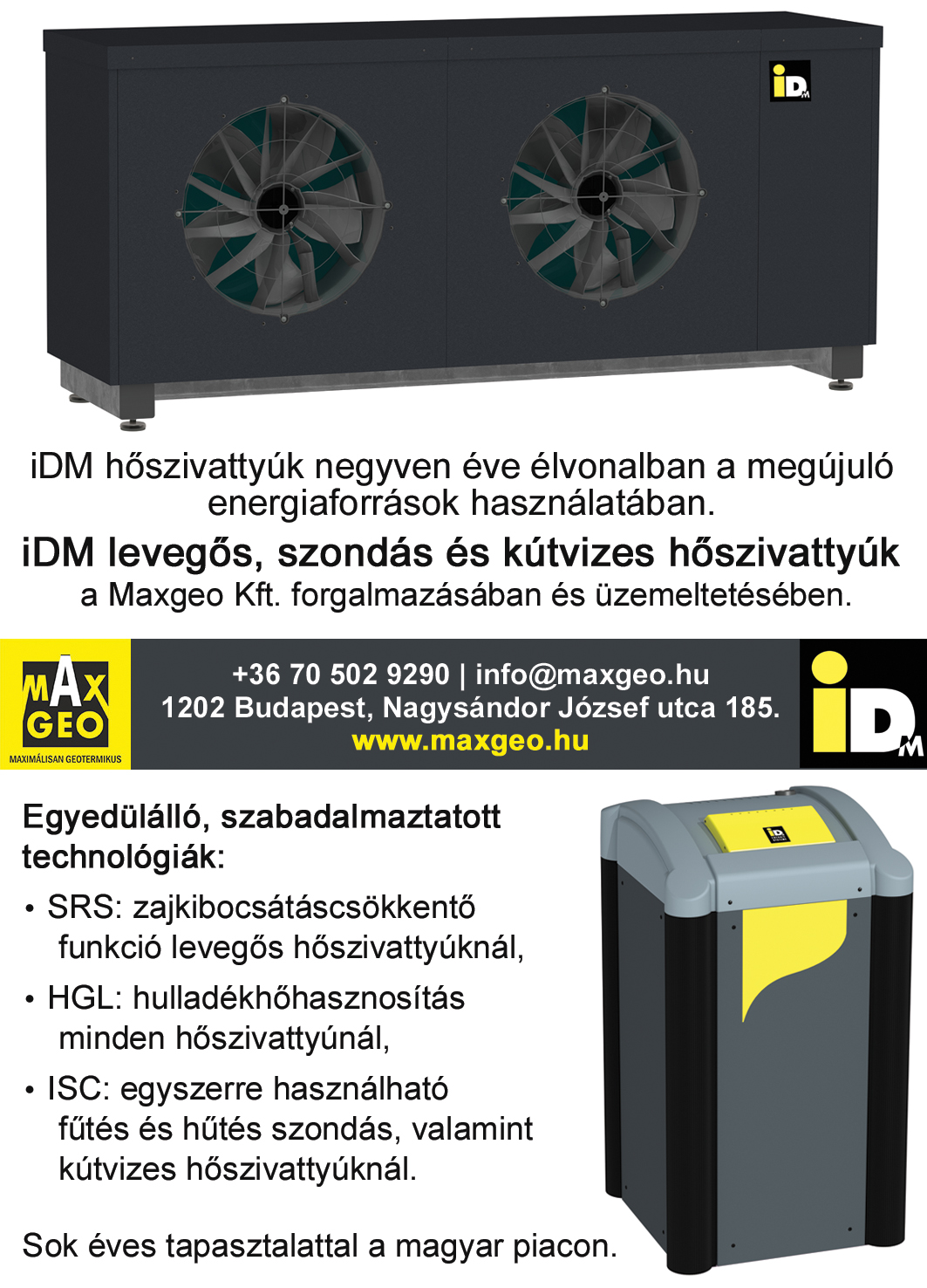 HŐSZIVATTYÚ, IDM Hőszivattyú Képviselet; fekvő