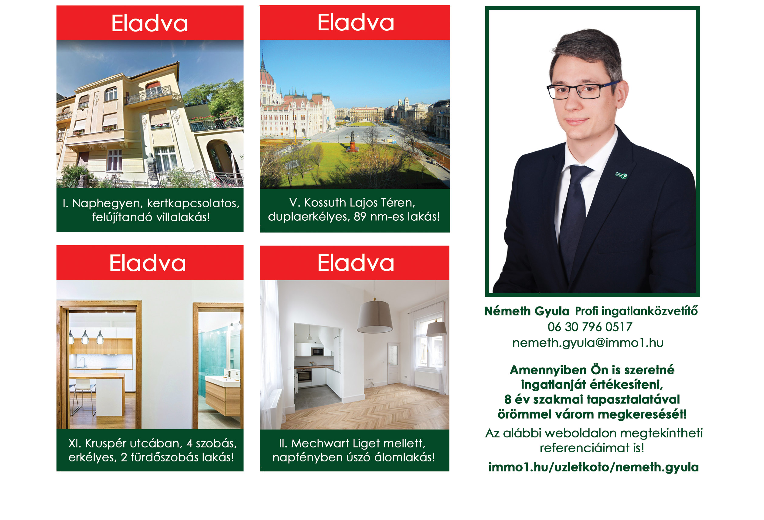 INGATLANKÖZVETÍTŐ, INGATLANÉRTÉKESÍTŐ, Németh Gyula Profi ingatlanközvetítő; fekvő