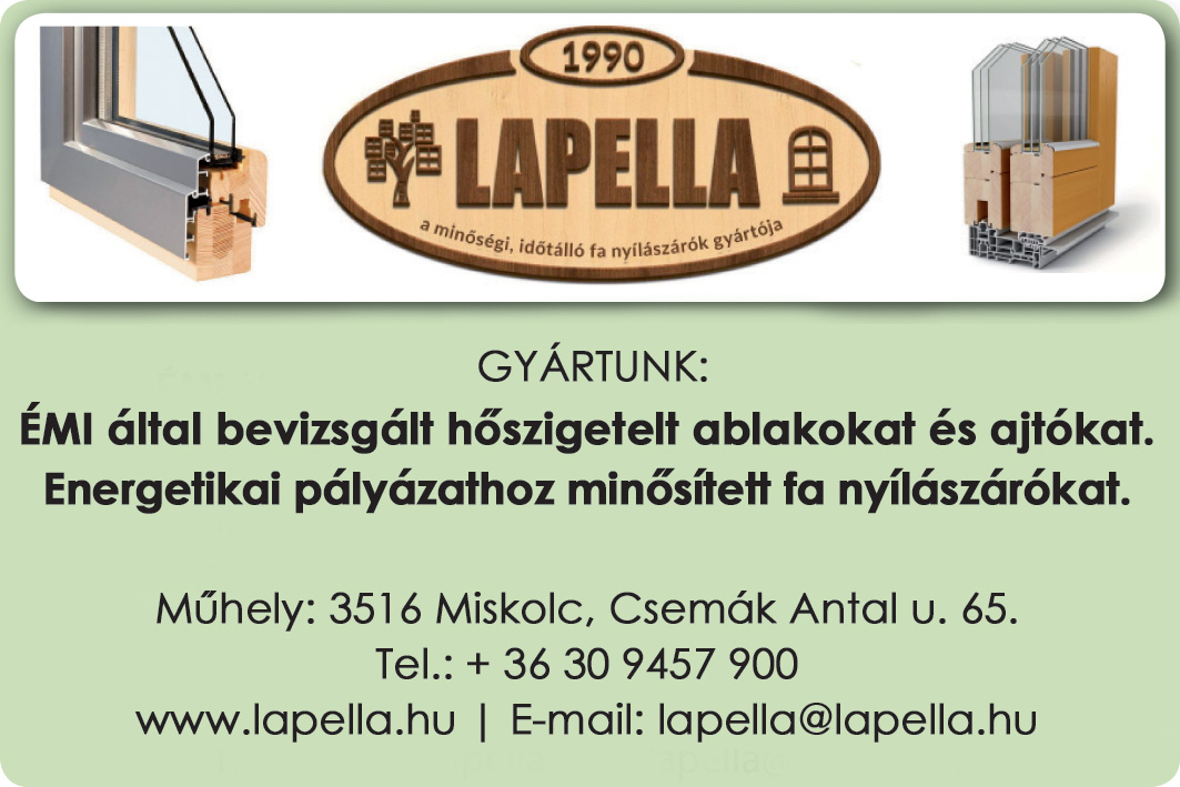 NYÍLÁSZÁRÓ, AJTÓ, ABALAK, HŐSZIGETELET, MINŐSÉGI,  Lapella; álló