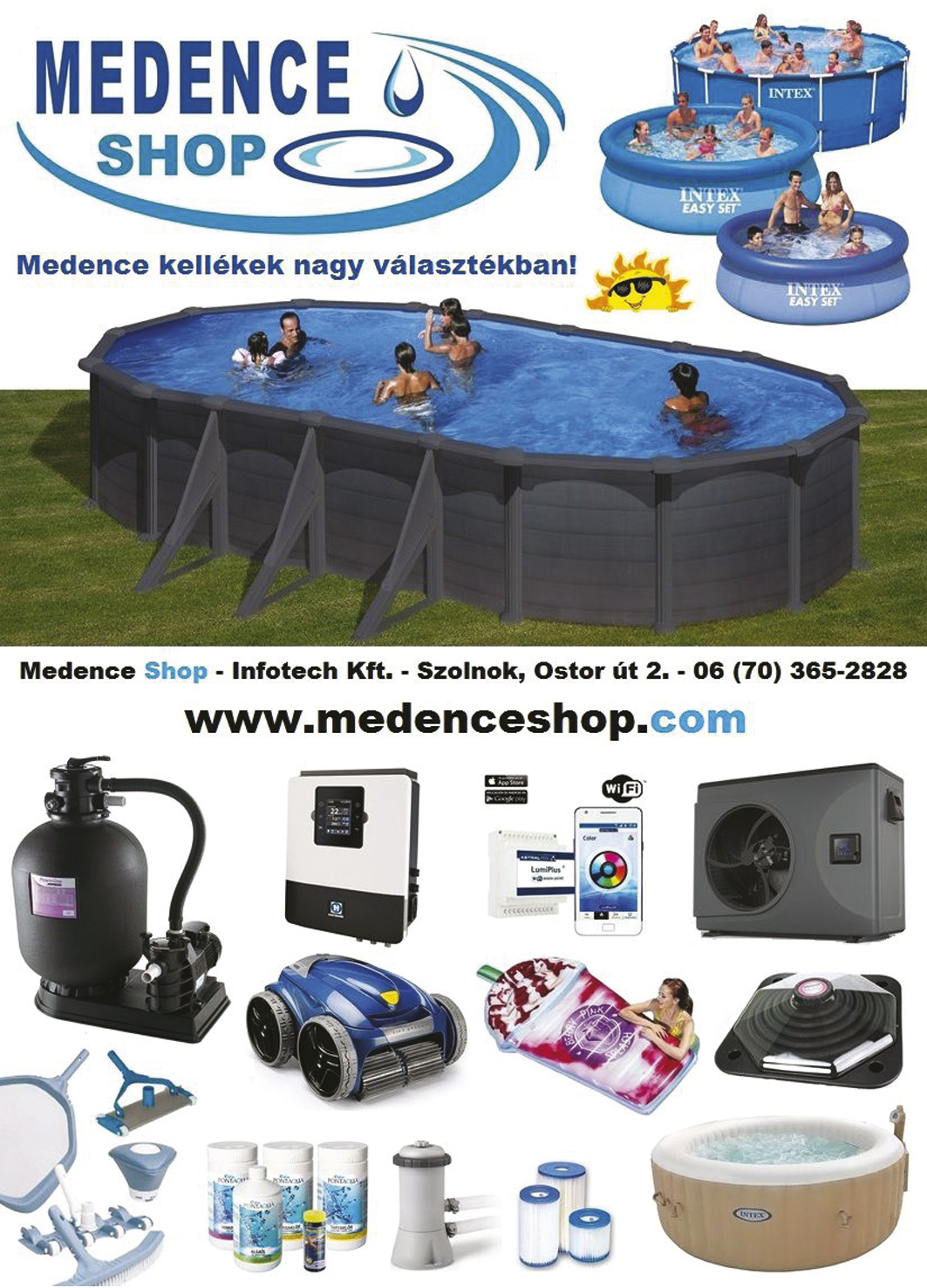 Medence kellékek nagy választékban