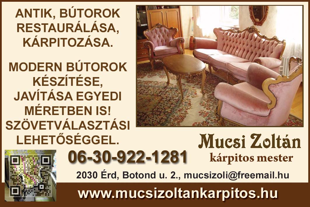 Mucsi Zoltán kárpitos mester 2021