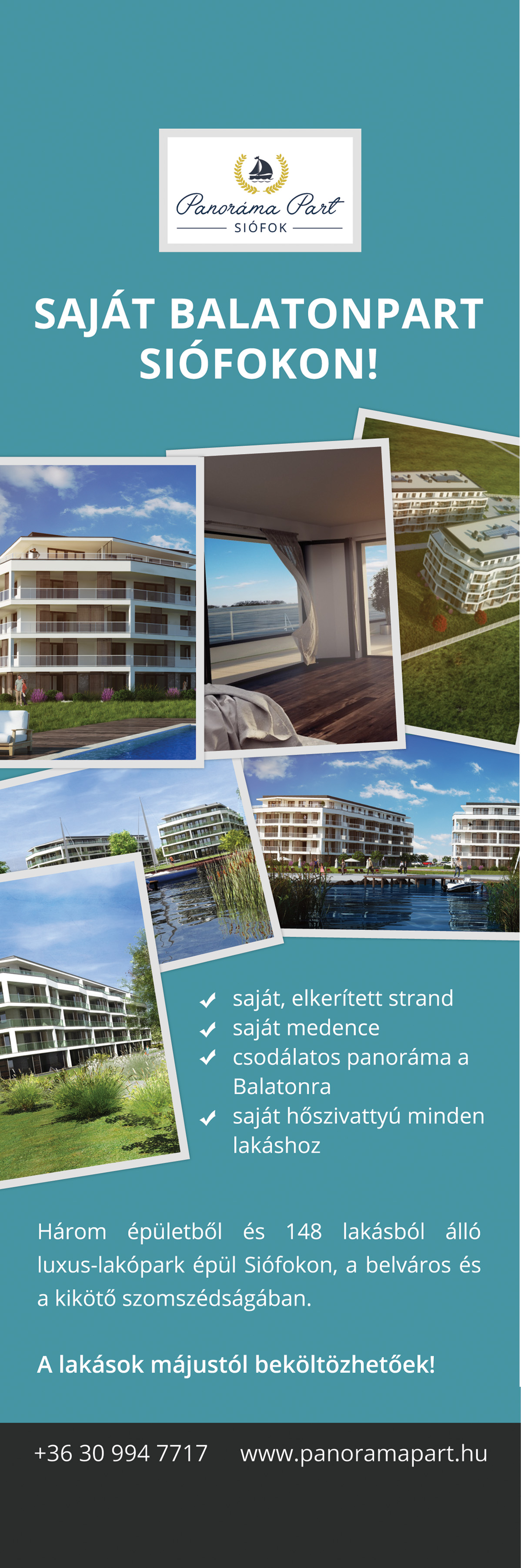 INGATLAN SIÓFOK, LUXUS LAKÓPARK SIÓFOK, Panoráma Part - Siófok; ÁLLÓ