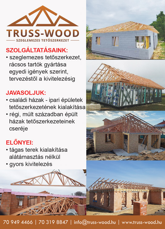 Truss-Wood - Szeglemezes tetőszerkezet