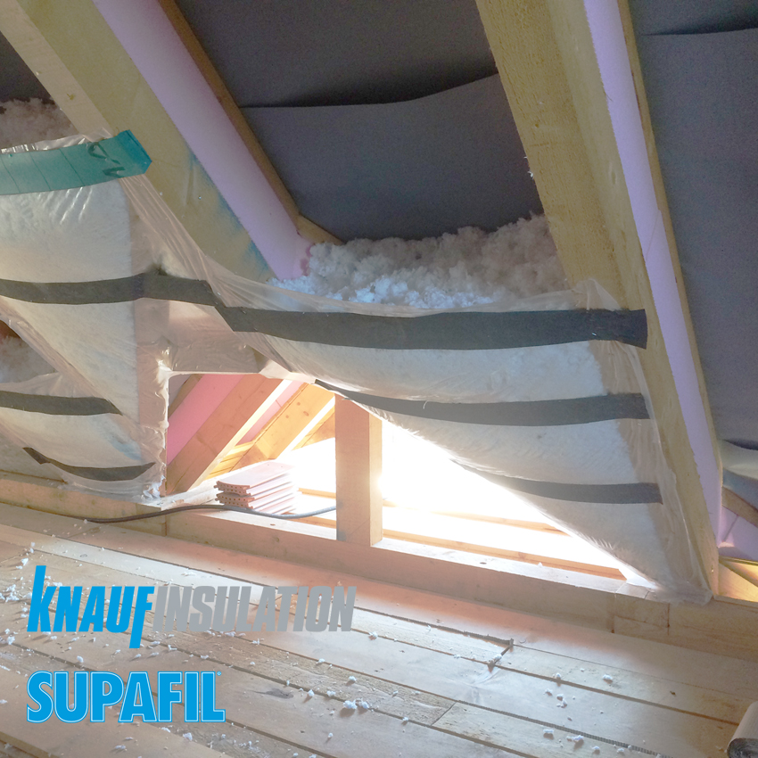 Knauf Insulation  - FÚJT ÜVEGGYAPOT SZIGETELÉS TETŐTÉRBEÉPÍTÉS ESETÉN