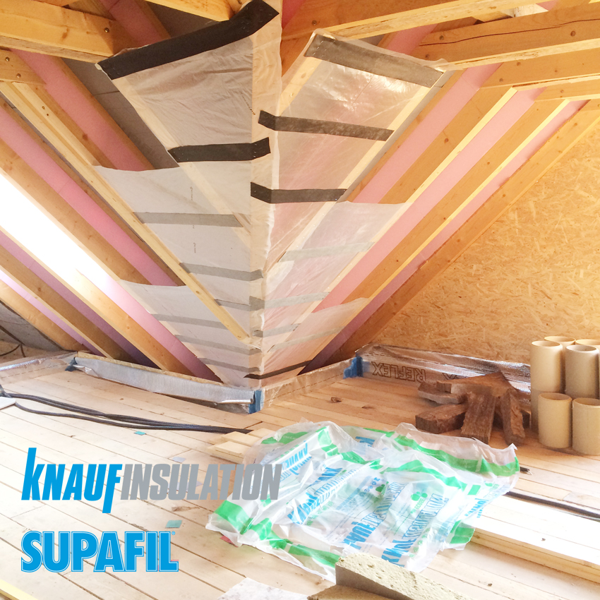 Knauf Insulation  - FÚJT ÜVEGGYAPOT SZIGETELÉS TETŐTÉRBEÉPÍTÉS ESETÉN
